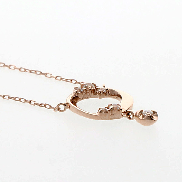 ピンクゴールドネックレス