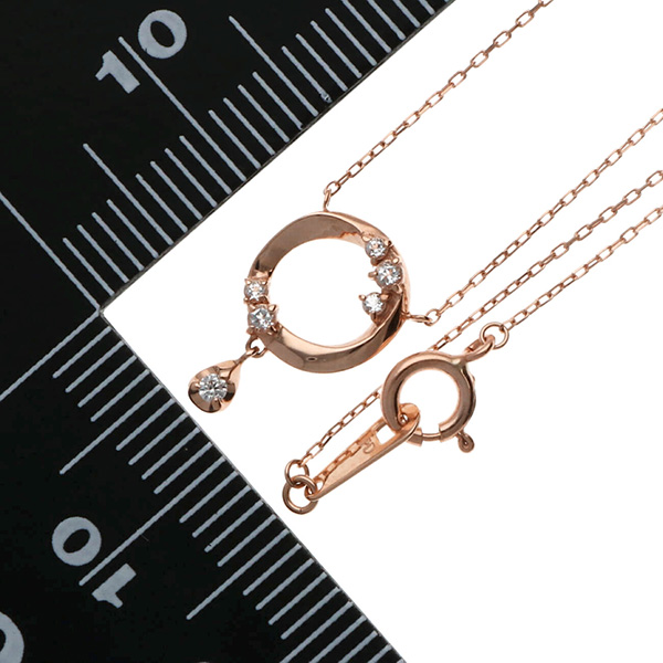 ピンクゴールドネックレス