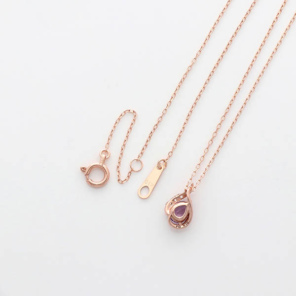 ピンクゴールドネックレス