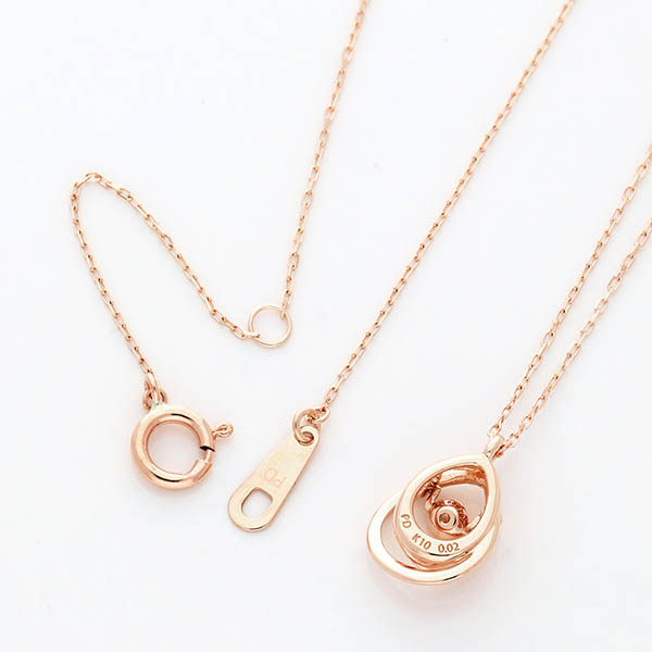 ピンクゴールドネックレス