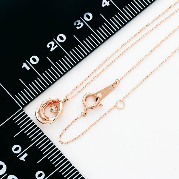 ピンクゴールドネックレス