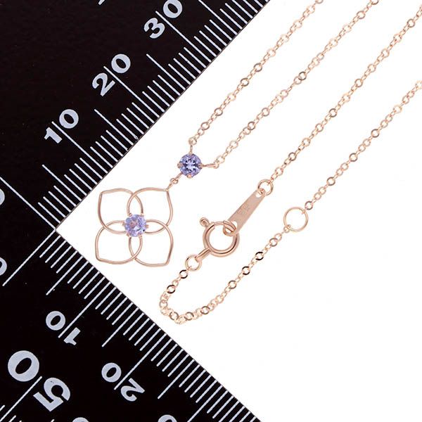 ピンクゴールドネックレス