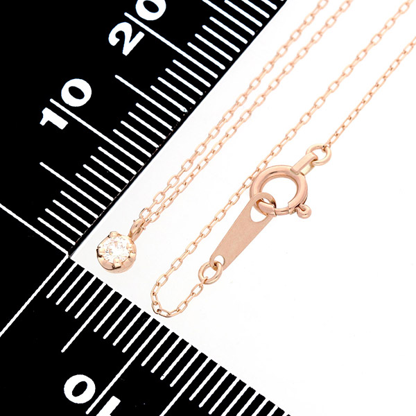 ピンクゴールドネックレス