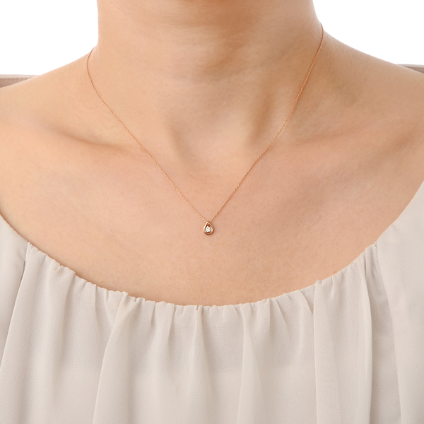 ピンクゴールドネックレス