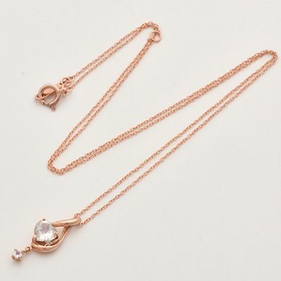 ピンクゴールドネックレス