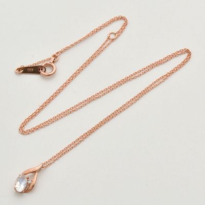 ピンクゴールドネックレス