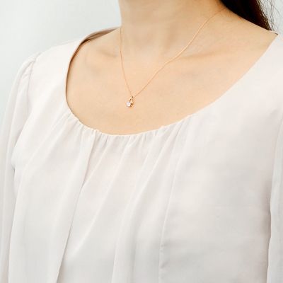 ピンクゴールドネックレス