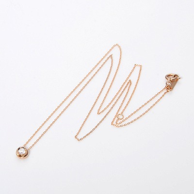 ピンクゴールドネックレス