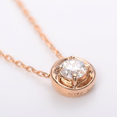 ピンクゴールドネックレス