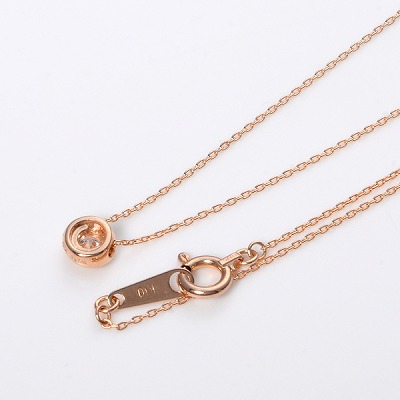 ピンクゴールドネックレス