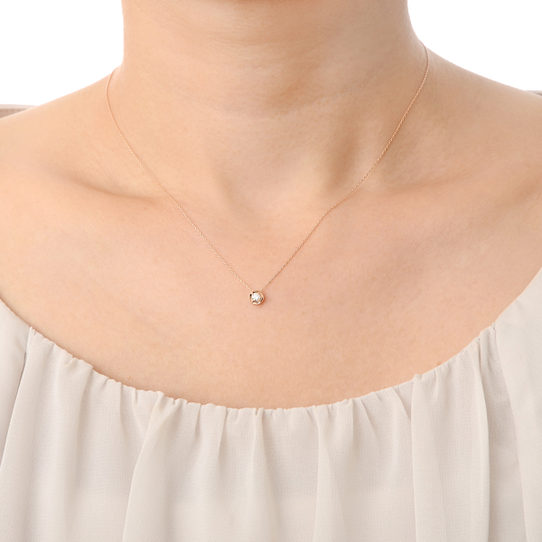 ピンクゴールドネックレス