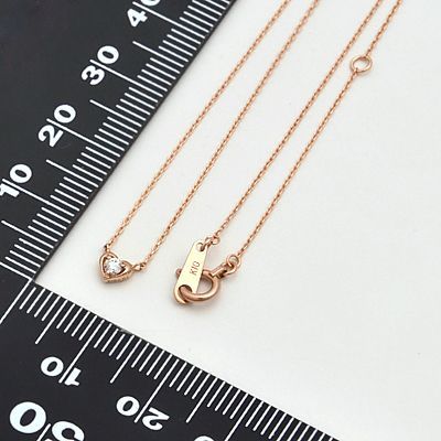 ピンクゴールドネックレス