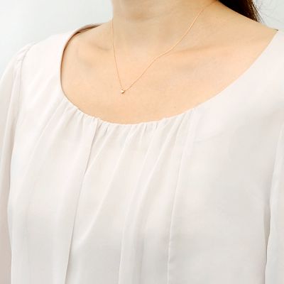 ピンクゴールドネックレス