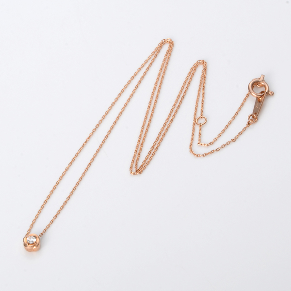 ピンクゴールドネックレス