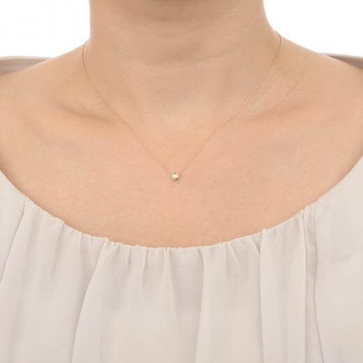 ピンクゴールドネックレス