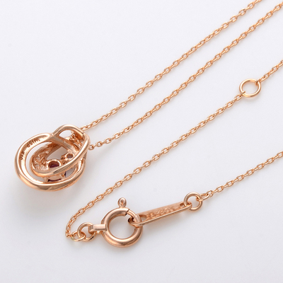 ピンクゴールドネックレス