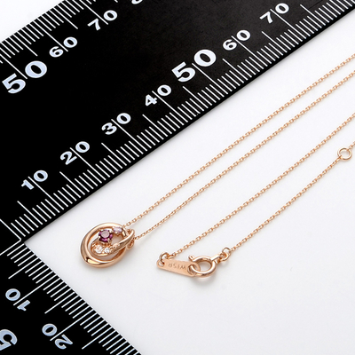 ピンクゴールドネックレス