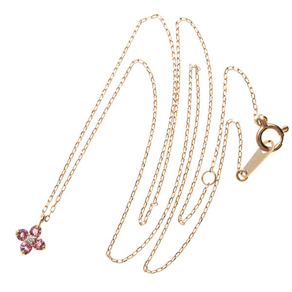 ピンクゴールドネックレス