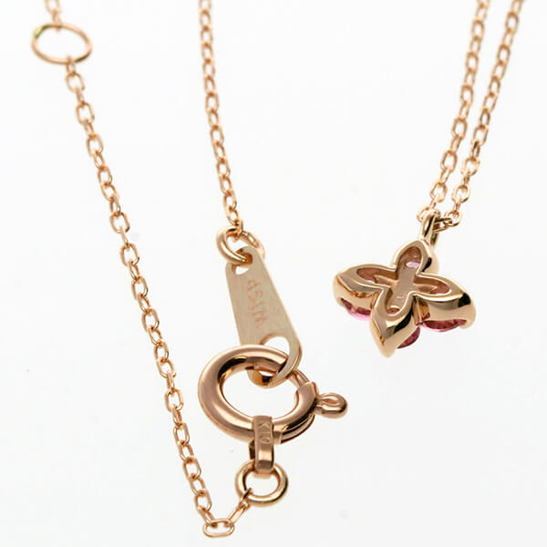 ピンクゴールドネックレス