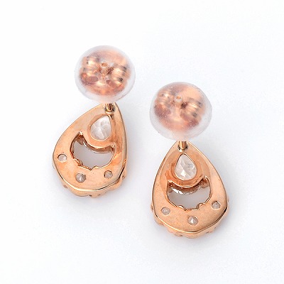 ピンクゴールドピアス
