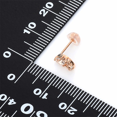 ピンクゴールドピアス