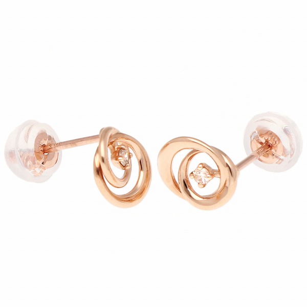 ピンクゴールドピアス