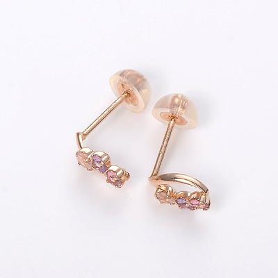 ピンクゴールドピアス