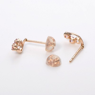 ピンクゴールドピアス