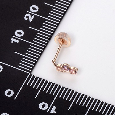 ピンクゴールドピアス