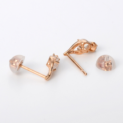 ピンクゴールドピアス