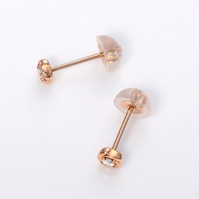 ピンクゴールドピアス