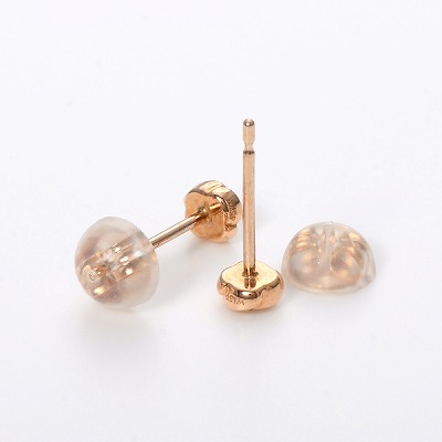 ピンクゴールドピアス