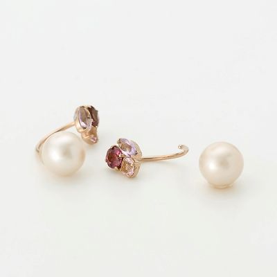 ピンクゴールドピアス