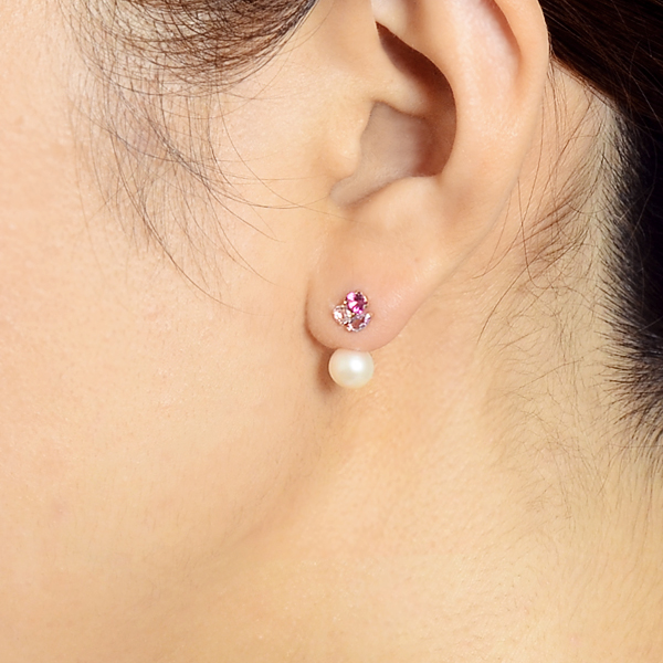 ピンクゴールドピアス