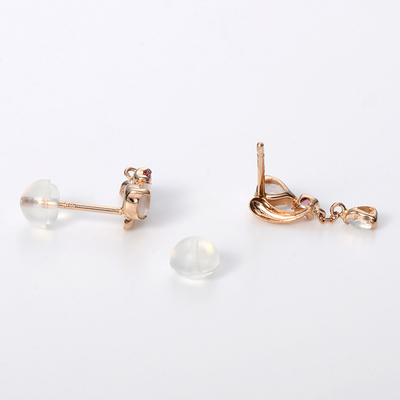 ピンクゴールドピアス