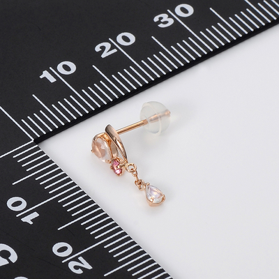 ピンクゴールドピアス