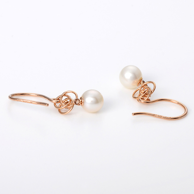 ピンクゴールドピアス