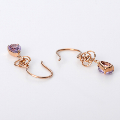 ピンクゴールドピアス