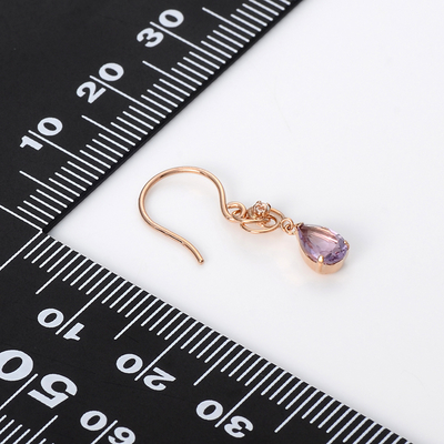 ピンクゴールドピアス