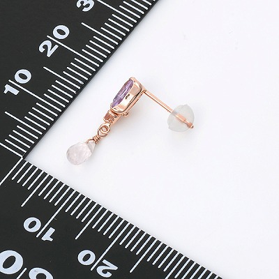 ピンクゴールドピアス