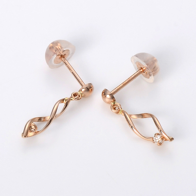 ピンクゴールドピアス