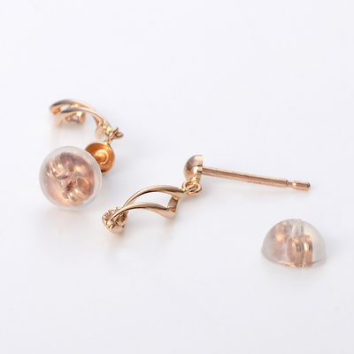 ピンクゴールドピアス