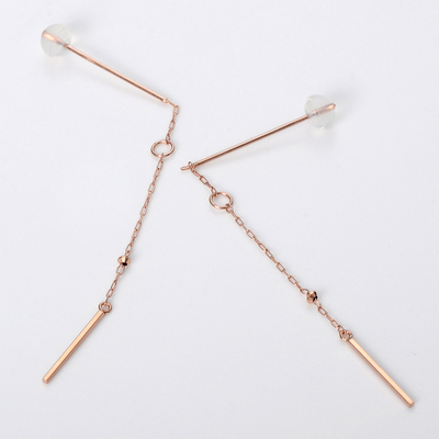 ピンクゴールドピアス