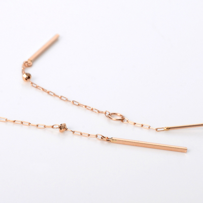 ピンクゴールドピアス