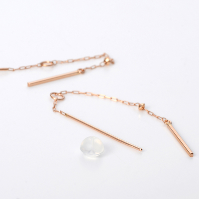 ピンクゴールドピアス