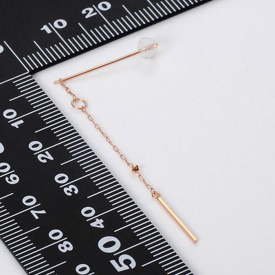 ピンクゴールドピアス