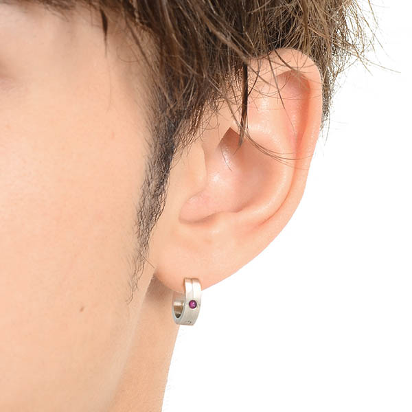 ステンレスフープピアス(片耳用)