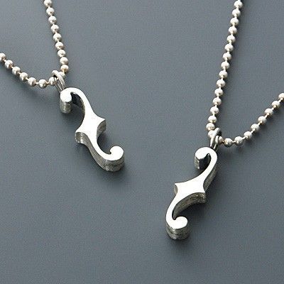 シルバーペアネックレス