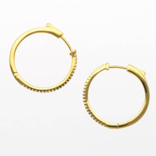 シルバーフープピアス