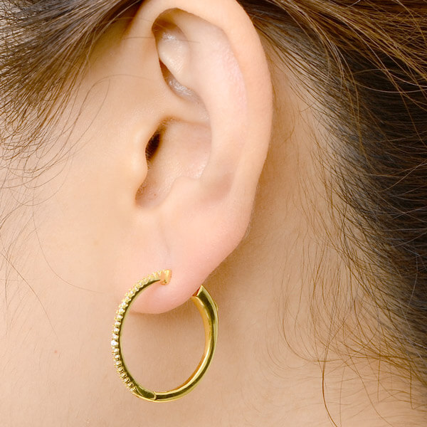 シルバーフープピアス